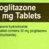 Pioglitazone side effects may include increased heart failure risk